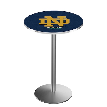 Holland Bar Stool Co 36" Stainless Steel Notre Dame (ND) Pub Table L214S3628ND-ND